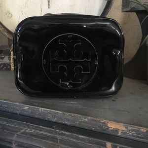 Black Tory Burch cosmetic bag